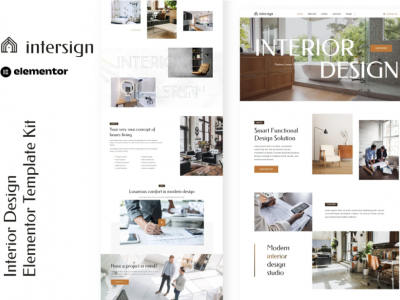 InterSign - Interior Design & Architecture Elementor Template Kit