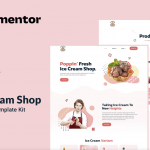 Flato - Ice Cream Shop Elementor Template Kit