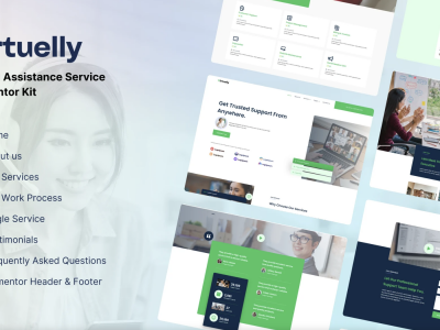 Virtuelly - Virtual Assistant Service Elementor Template Kit