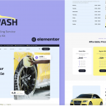 Aquwash - Car Wash and Detailing Service Elementor Template Kit