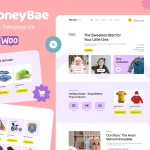 HoneyBae - Baby Shop Ecommerce Elementor Pro Template Kit