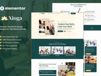 Xioga - Yoga Wellness Elementor Template Kit