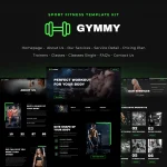 Gymmy - Fitness & Gym Elementor Template Kit