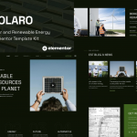 Solaro - Solar & Renewable Energy Elementor Template Kit