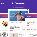Influenser - Influencer Marketing Services Agency Elementor Template Kit