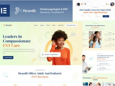 HeardIt - Otolaryngologist & ENT Elementor Pro Template Kit