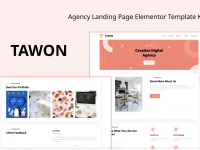 Tawon - Agency Landing Page Elementor Template Kit