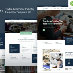 Textilery – Textile & Garment Industry Elementor Template Kit