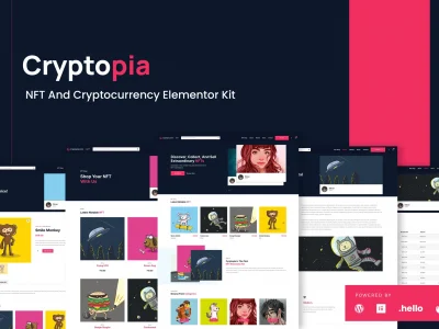 Cryptopia - NFT Crypto Sales Elementor Template Kit