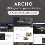 Archo - Architecture & Interior Elementor Template Kit